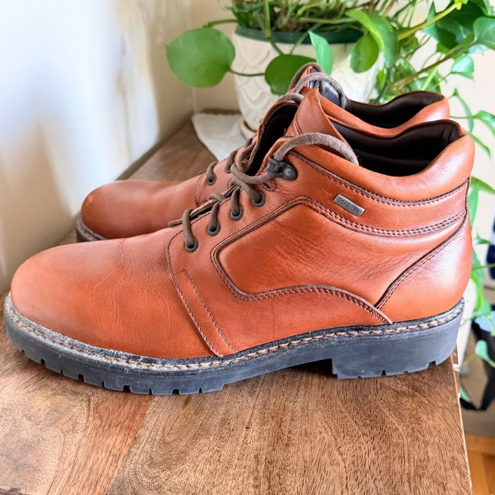 Johnston & Murphy‎ Passport Gore-Tex Waterproof Boots Mens 12M Brown Leather